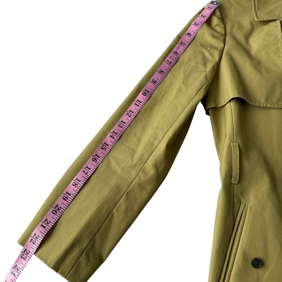 J.Crew Cropped Icon Trench 100% Cotton Lined Coat Size 0 Tan - Picture 5 of 11